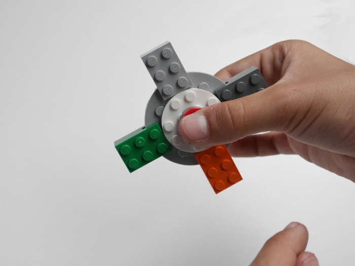 lego fidget spinner selber basteln antistress spielzeug