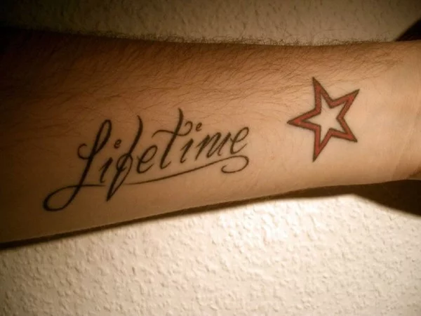 lifetime stern tattoo unterarm tätowierung