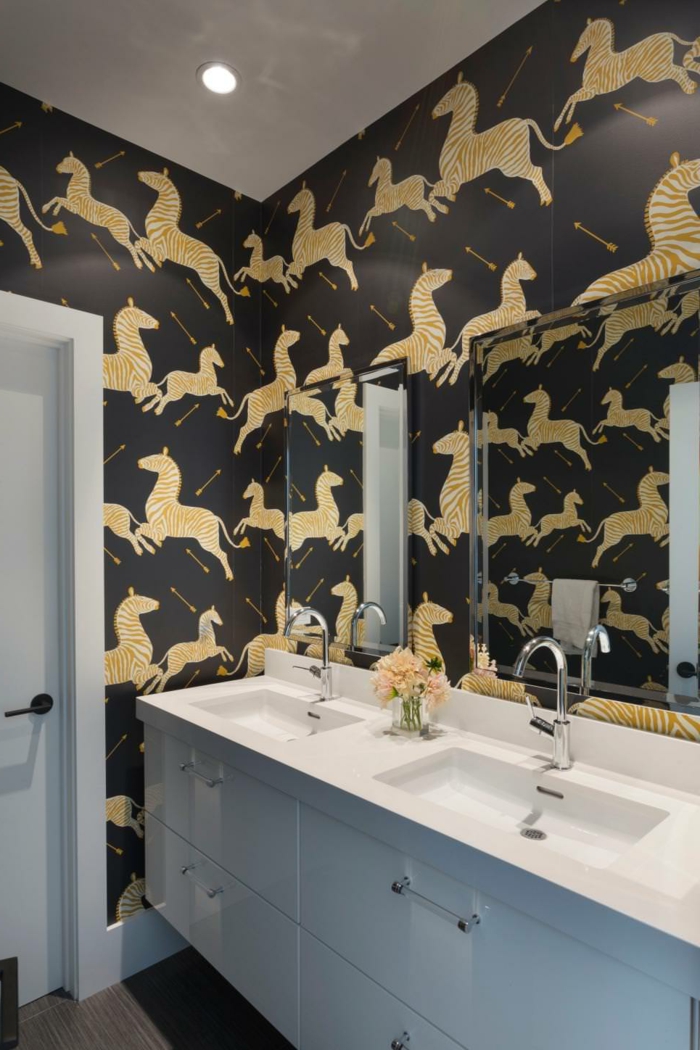 raumdesign ausgefallene ideen für das moderne badezimmer tapeten mit herrlichem muster