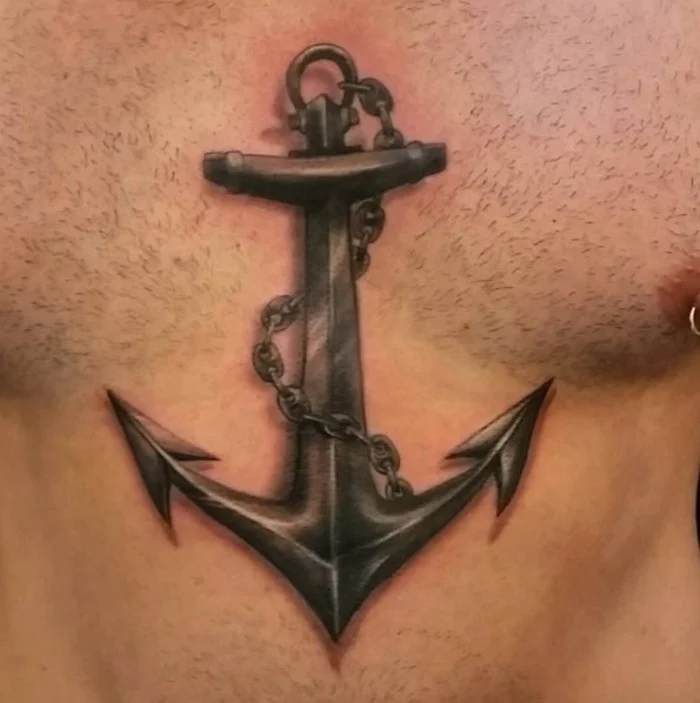 tattoo motive männer anker brust tattoos