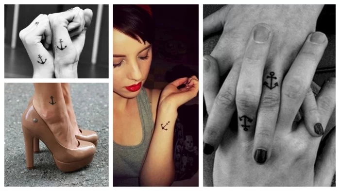 tattoos ideen anker hand unterarm fußgelenk