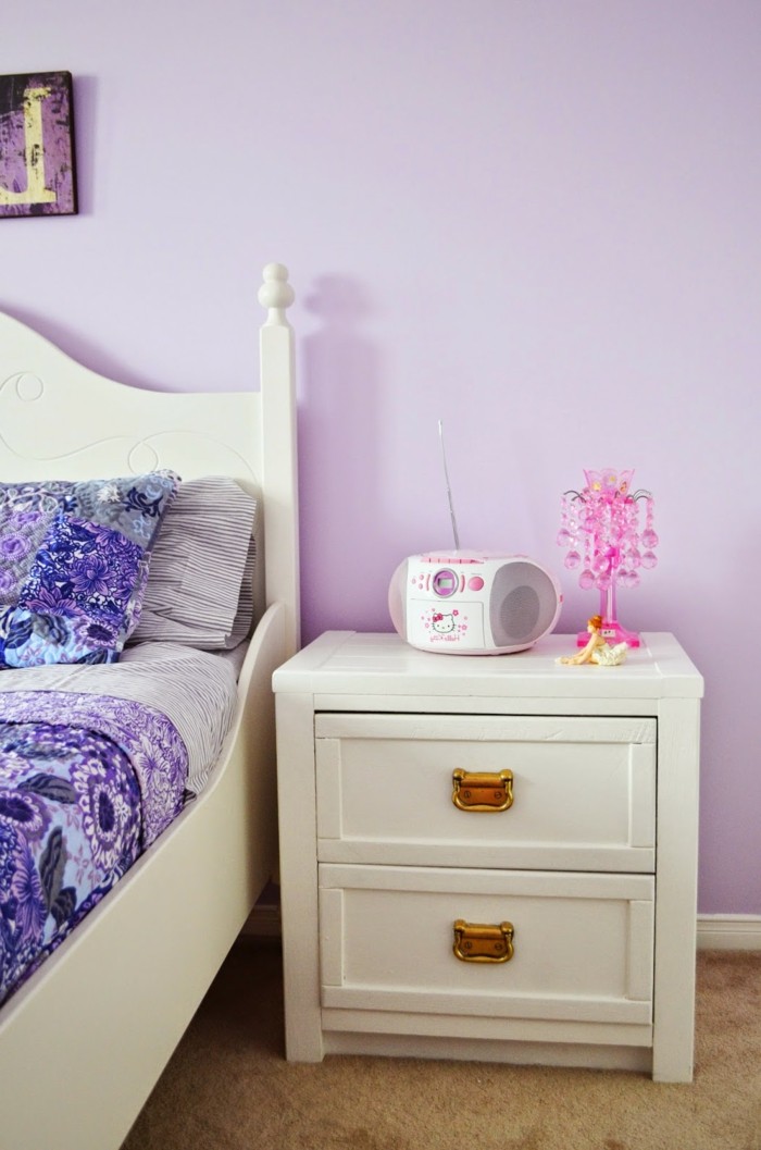 einrichtungsideen für das schlafzimmer in violett
