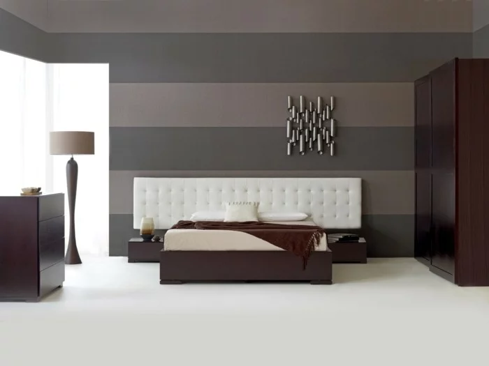 einrichtungsideen schlafzimmer mit elegantem bettkopfteil
