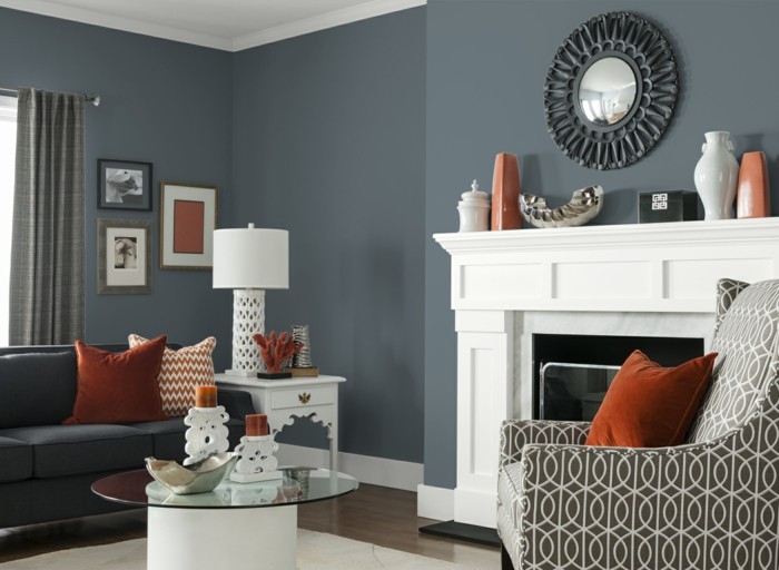 farben stilvolle ideen in grau für das wohnzimmer