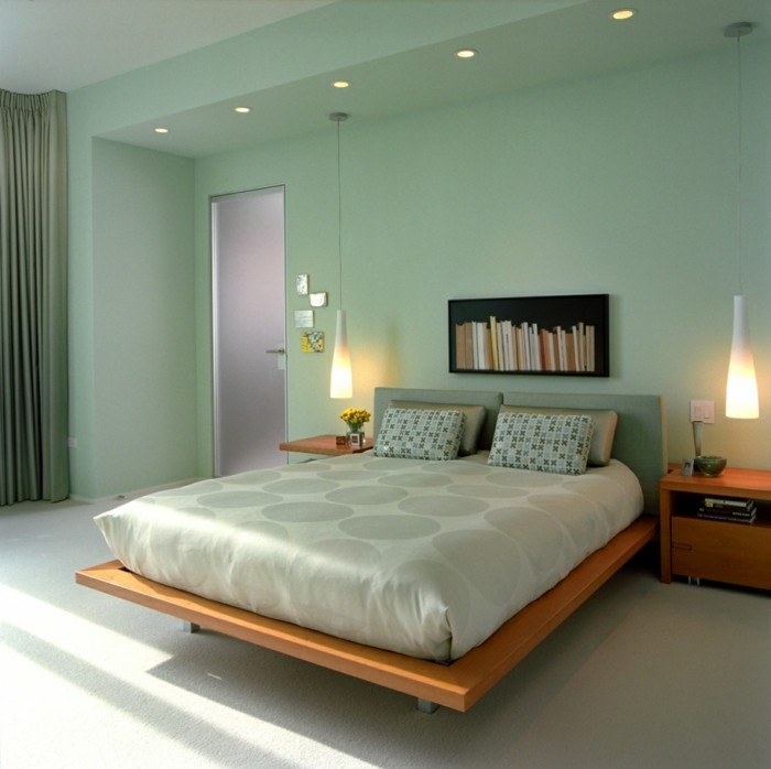farben trendige ideen in grün für das schlafzimmer