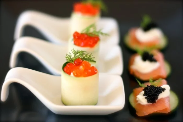 fingerfood rezepte rúcherlachs kaviar