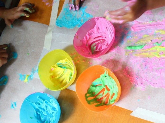 fingermalfarben ideen für kleinkinder