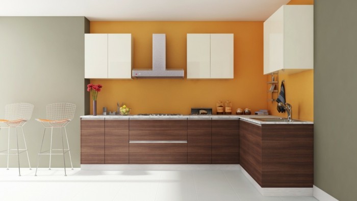 küche l-form modern und minimalistisch