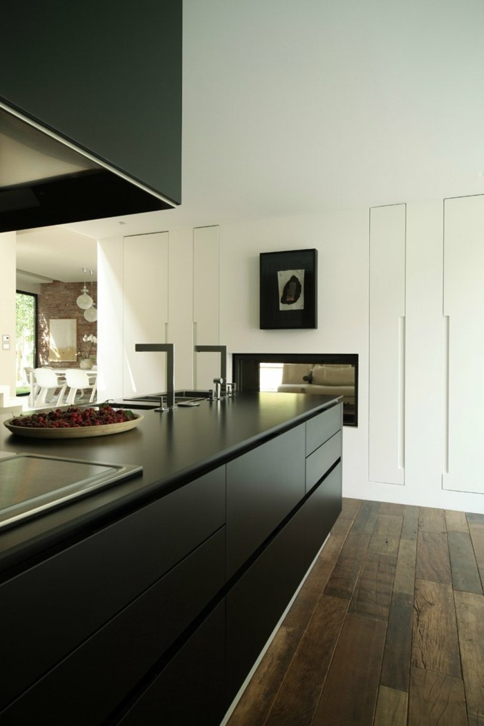 moderne küchen schwarze küchenschränke sind stilvoll und praktisch