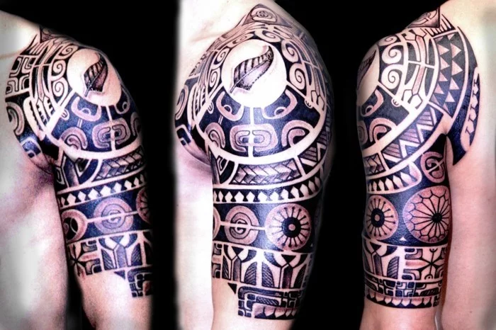 new zealand maori tattoo oberarm