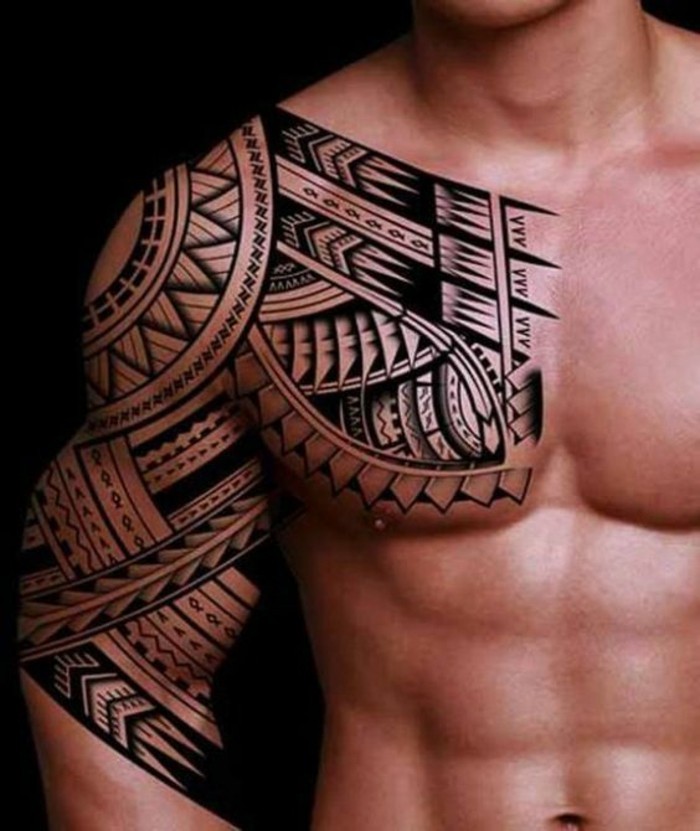 schulter maori tattoo motive männer tätowierung