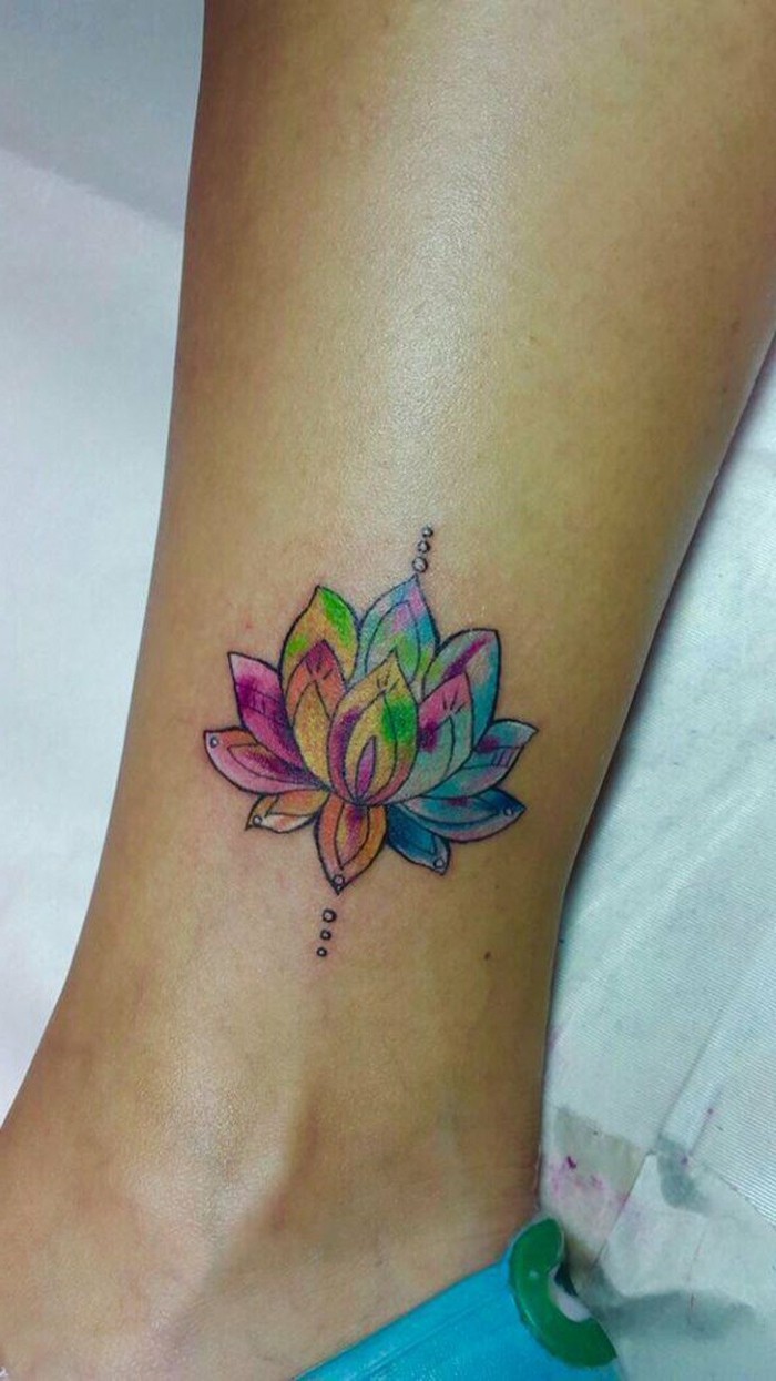 tattoo knöchel lotus passend für frauen