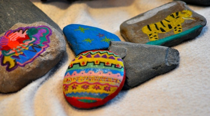 tiere malen auf steinen bastelideen für kinder