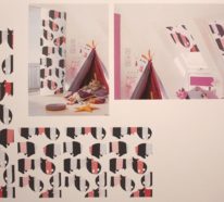Ideen fürs Flächenvorhang Design– Textildesign Studenten erproben Praxis