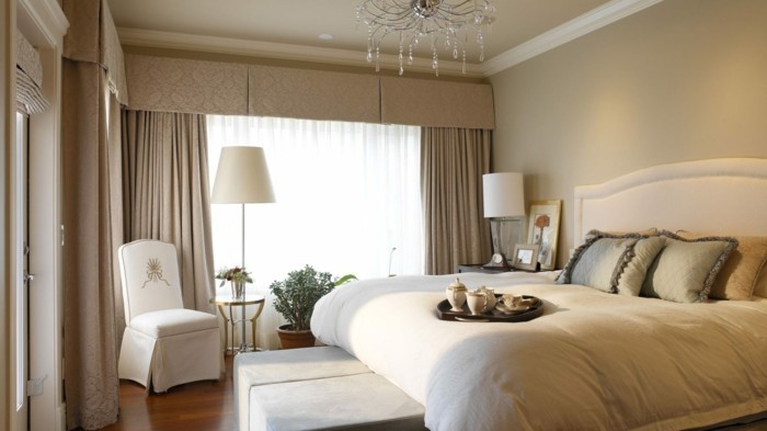 gardinen schlafzimmer beige vorhänge sind eine neutrale lösung im modernen schlafbereich