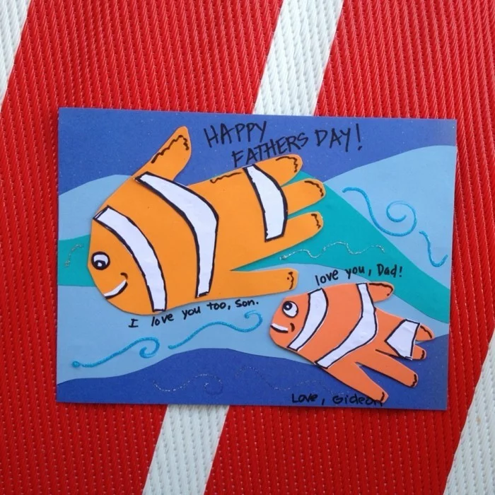 Handabdruck Bilder zum Thema Nemo Geschenkideen zum Vaterstag