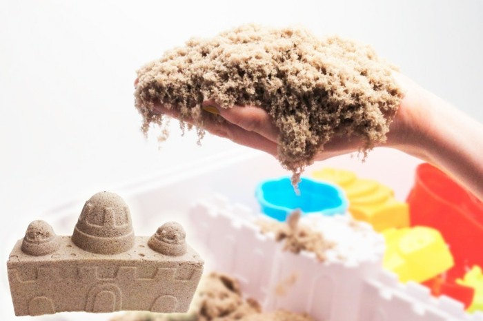 kinetic sand selber machen kinderspiel ideen zu hause