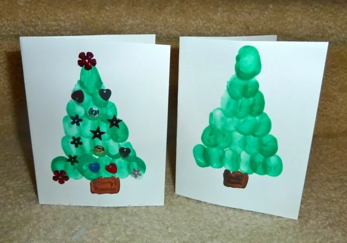 kreative bastelideen grußkarte zu weihnachten