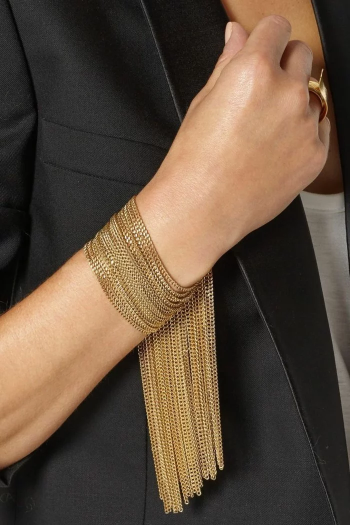 modeschmuck trends modernes armband in gold