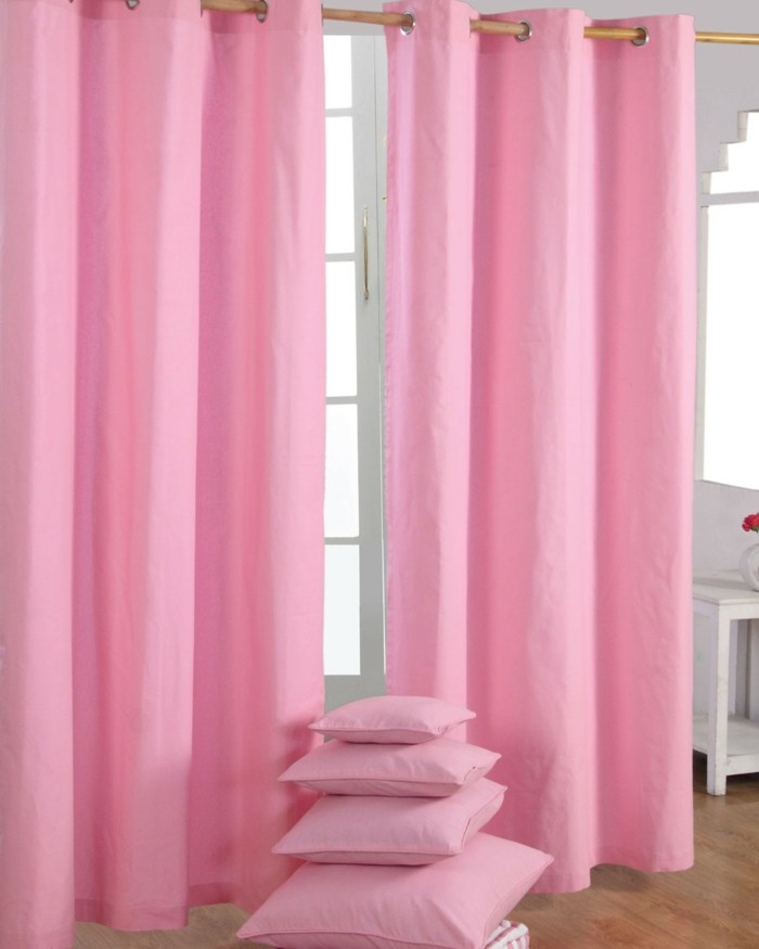 rosa gardinen leichte drapperie