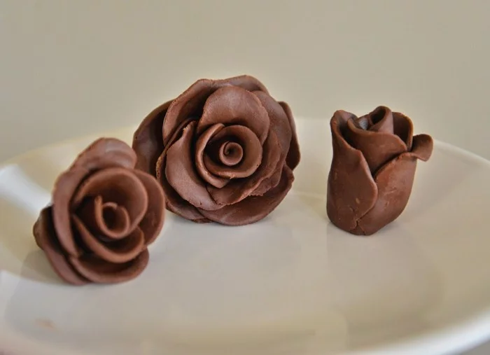 schokoladenrosen selber machen mit modellierschokolade