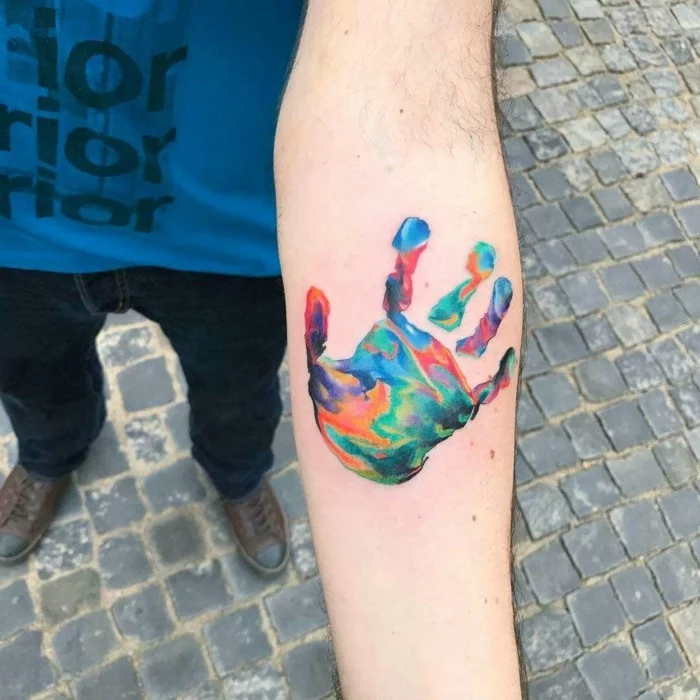 wasserfarben tattoo unterarm watercolor tätowierung