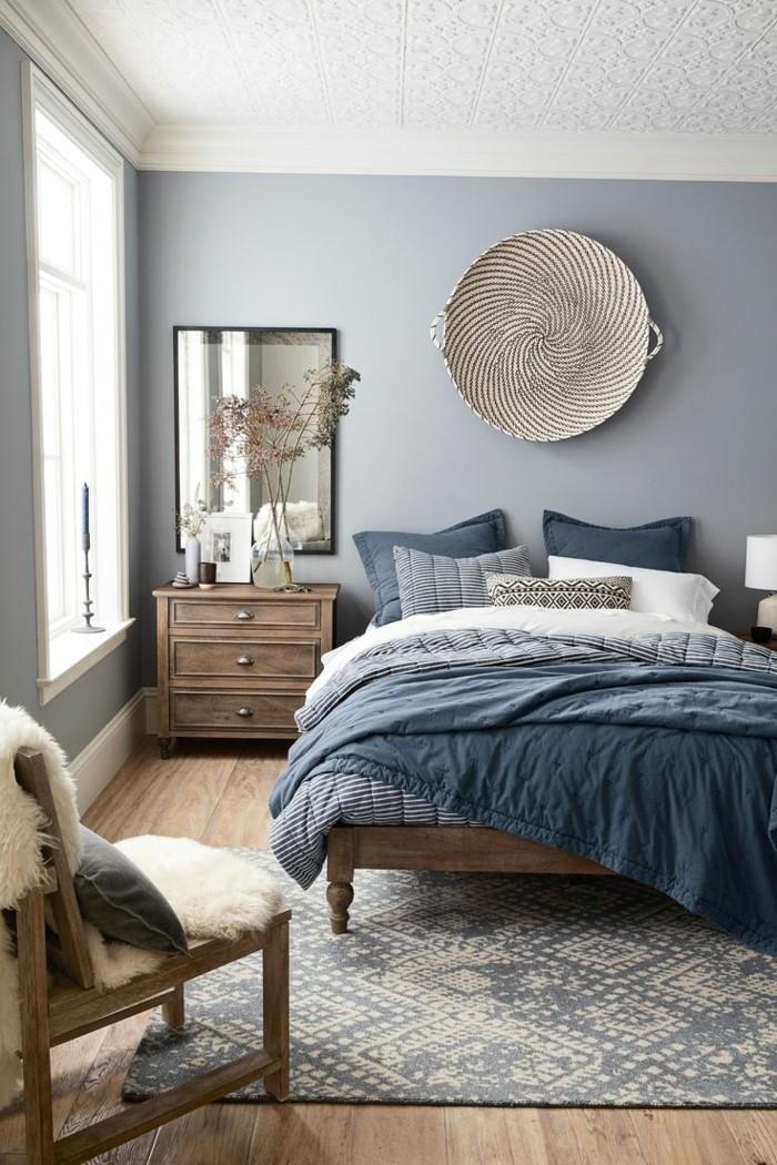 wandfarbe hellgrau wohnideen schlafzimmer graue wände und textilien in neutralen farben