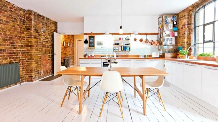Ziegelwand - 55 Ideen, wie Sie die moderne Küche aufwerten