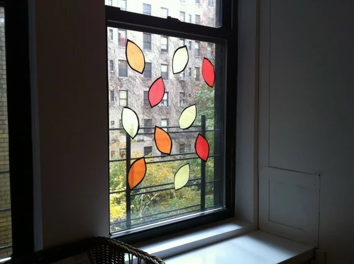 Fensterbilder basteln mit kindern minimal