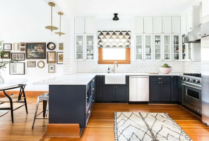 küchentrends 2019 graue küchenschränke und weiße wände
