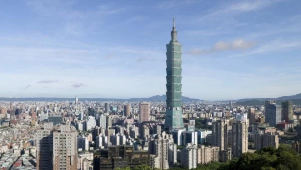Tapei 101 Wolkenkratzer Panoramabild Hauptstadt Taiwan