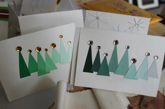 Weihnachtskarten selber basteln diy ideen karten