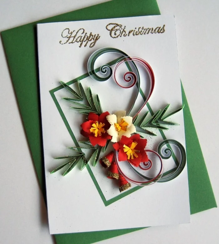 Weihnachtskarten selber basteln diy ideen kunstvoll