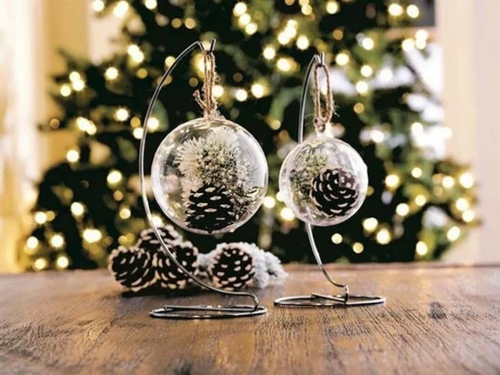 basteln weihnachten zapfen glas tischdeko