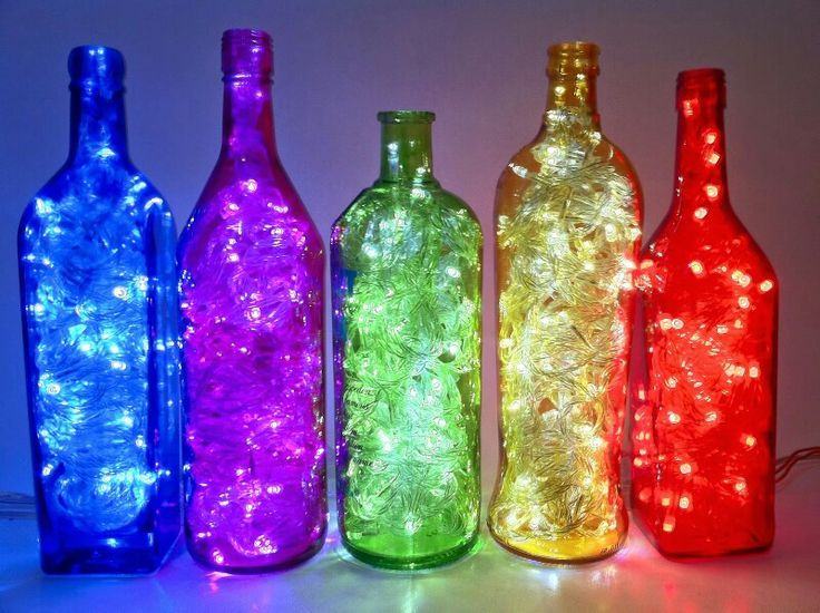 diy leuchtende flaschen weihnachtsdeko