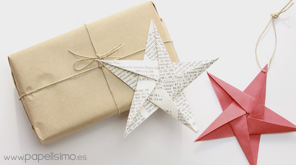 geschenkeanhänger selber basteln weihnachtssterne origami weihnachten