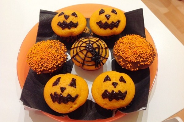 halloween fingerfood muffins ideen in orange