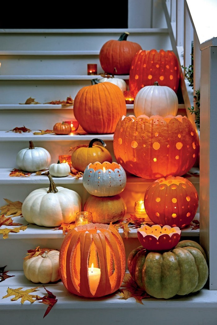 halloween kurbis 40 ausgefallene ideen wie sie kurbisse zu halloween in szene setzen