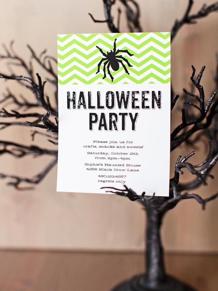 halloween party deko ideen mit karten