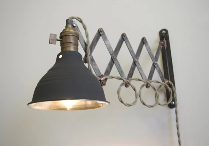 lampen design ideen wandlampe in grau