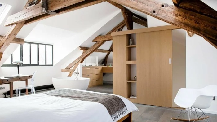möbel für dachschräge modernes schlafzimmer einrichten