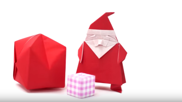 origami weihnachten weihnachtsmann falten papier