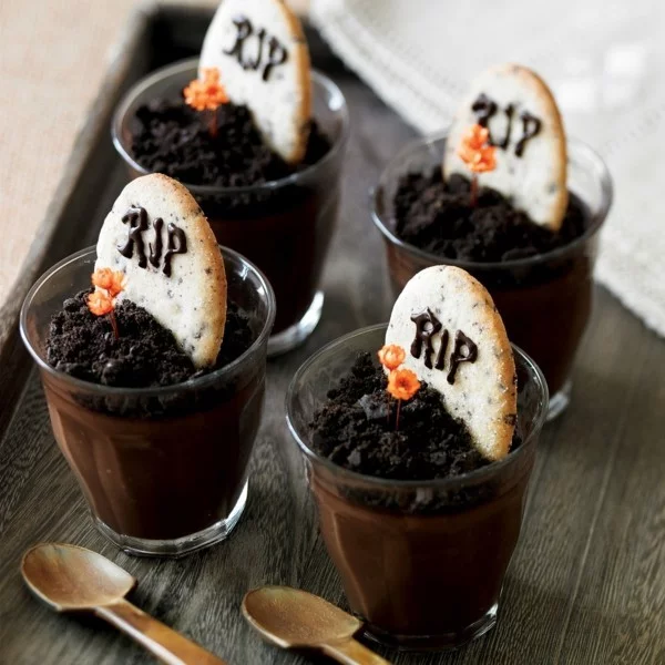 rip halloween dessert ideen dunkle schokolade kekse