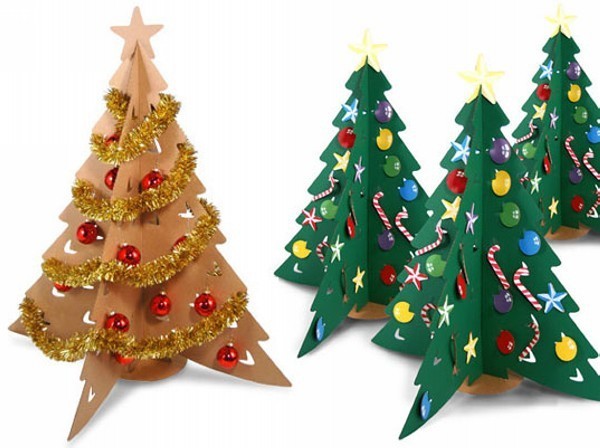 weihnachtsgeschenke mit kindern basteln tannenbäume