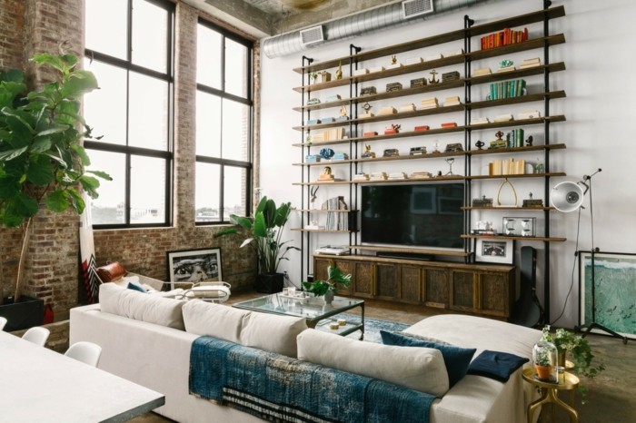 Wohnzimmerlampe im industriellen Stil - 50 Ideen, wie Sie