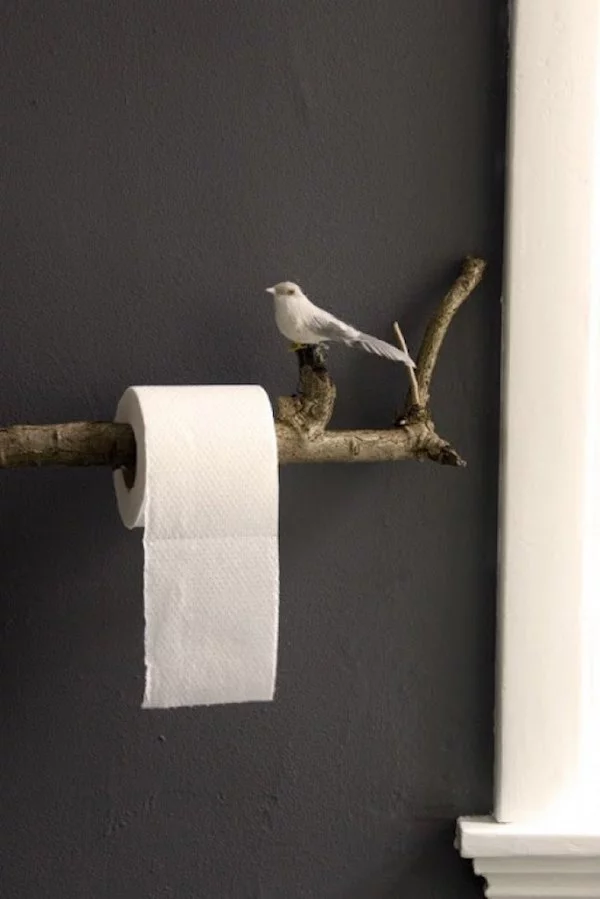 zweig toilettenpapierhalter selber machen