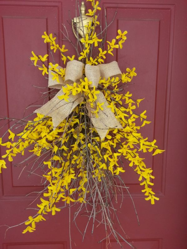 Baum Zweige mit gelben Blüten selber machen