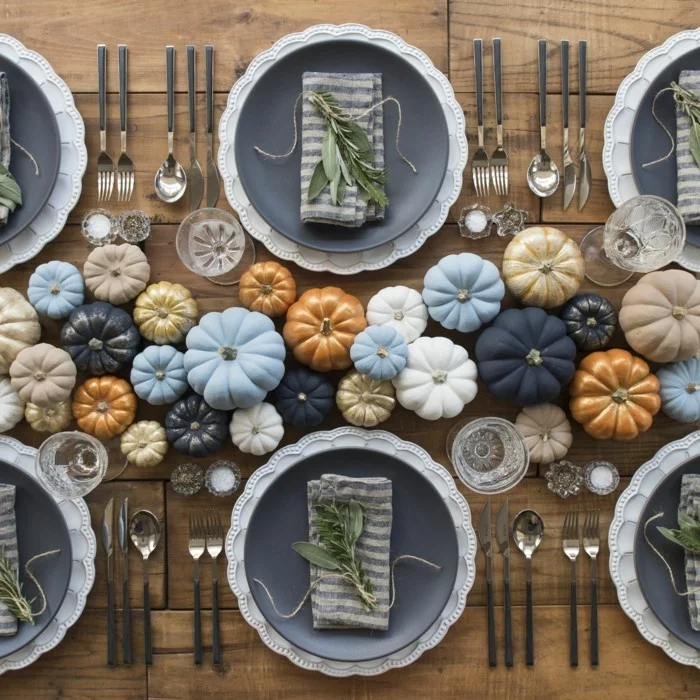 Herbstliche Tischdeko mit selbstgemachten Tischsets