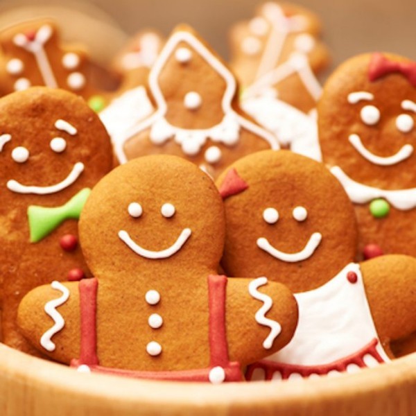 Lächelnde Menschen Figuren Lebkuchen Weihnachten