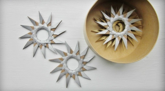 Sterne basteln für Weihnachten mit Origami Anleitung weihnachten dekoration schritt 7